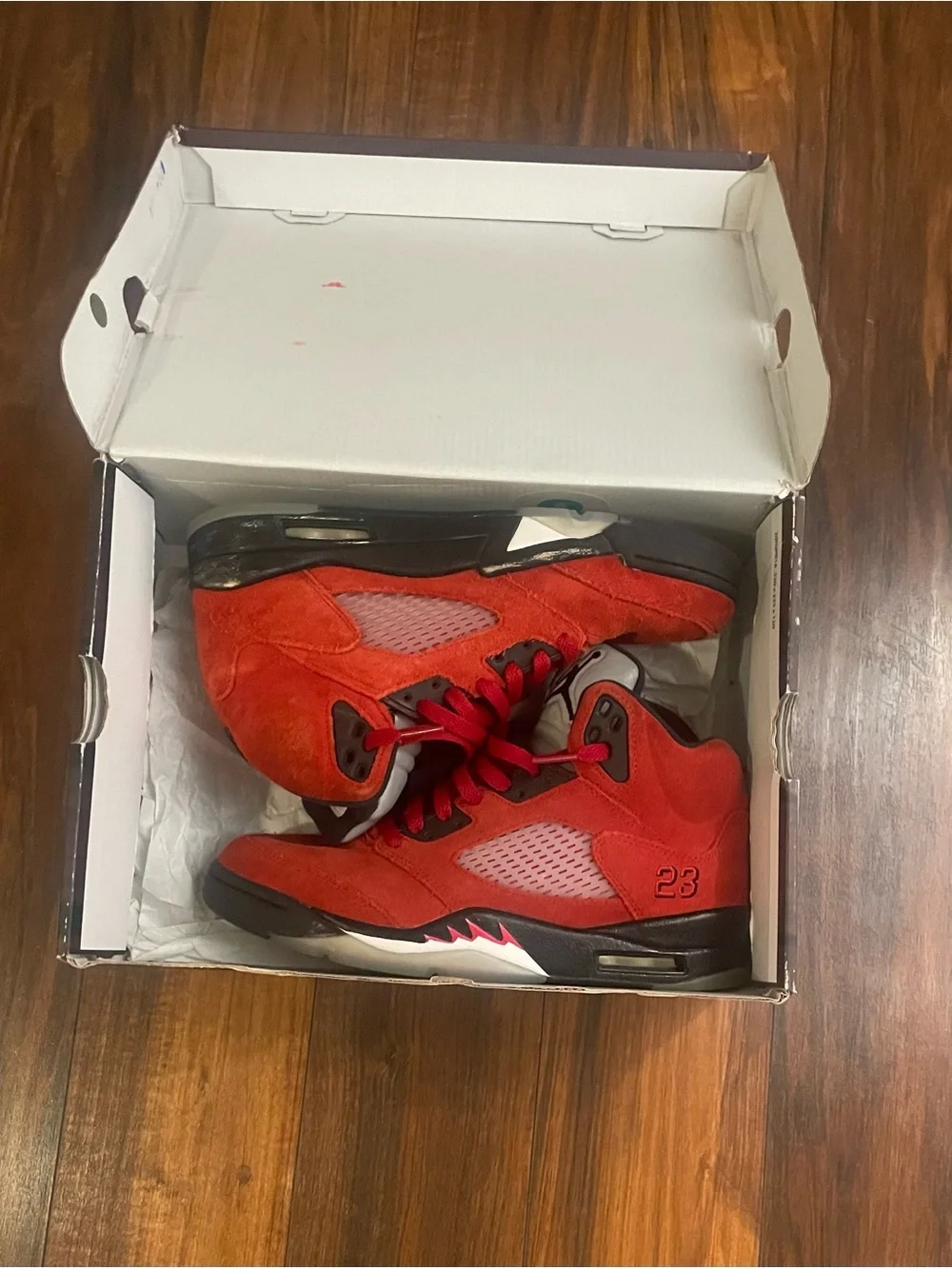 Jordan Men’s Red Suede Athletic Sneakers